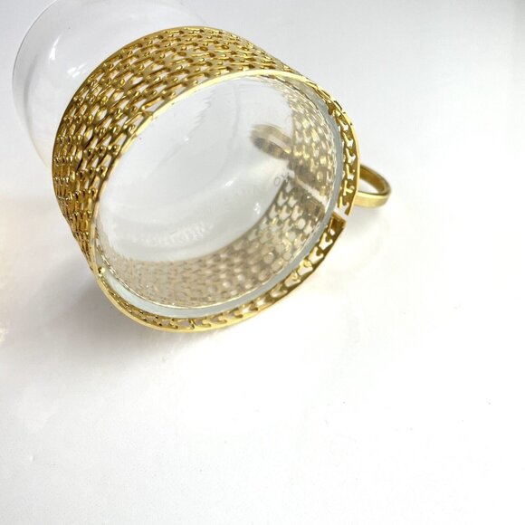 Iittala Tsaikka glasses With Gold Clips Finland - Hot Drink Glasses Clear Cup - Picture 5 of 16